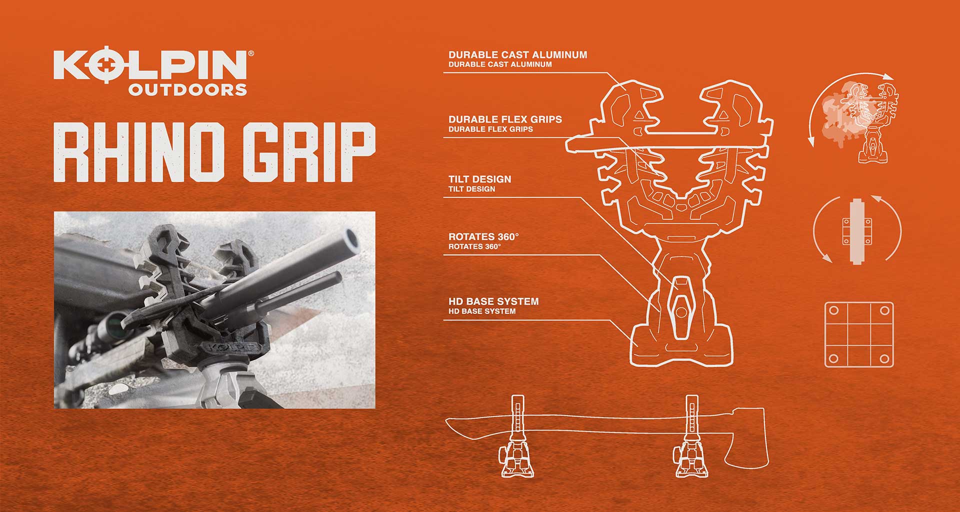 Kolpin Outdoors Brand rhino grips graphic design system